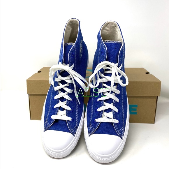 🌿Sale🌿 Converse Ctas High Canvas Rush Blue Men’s Size 9 10 Sneakers 166741C - Picture 5 of 10